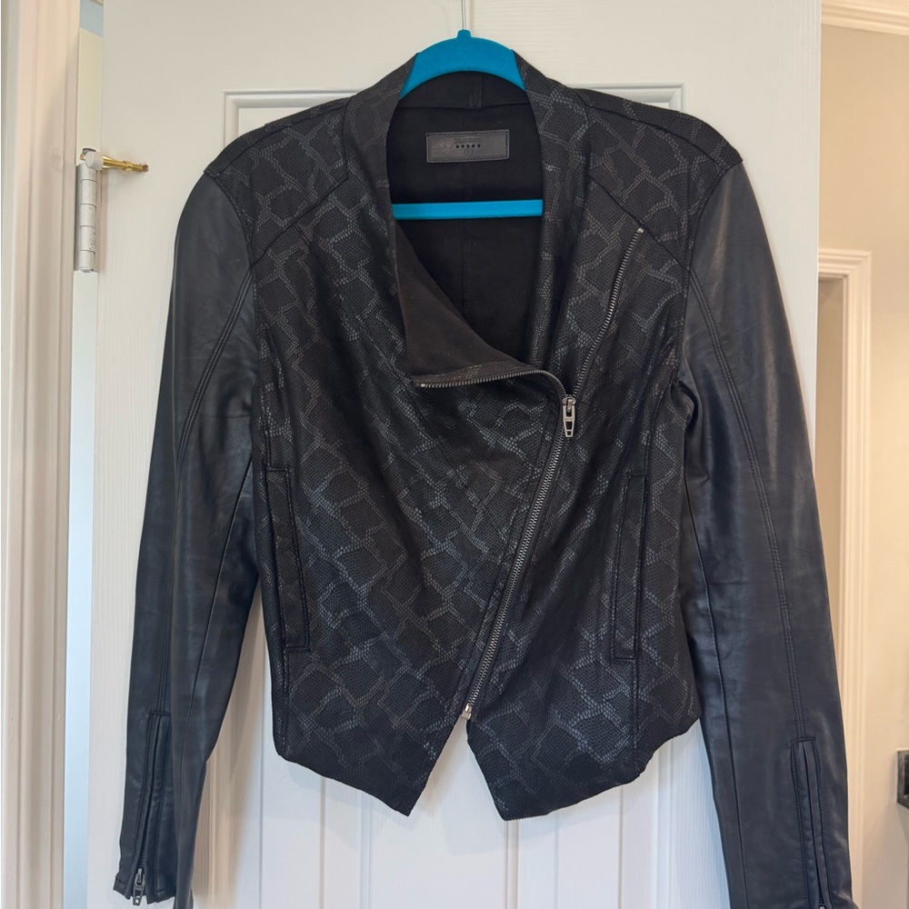 Blank NYC Textured Black Leather Jacket